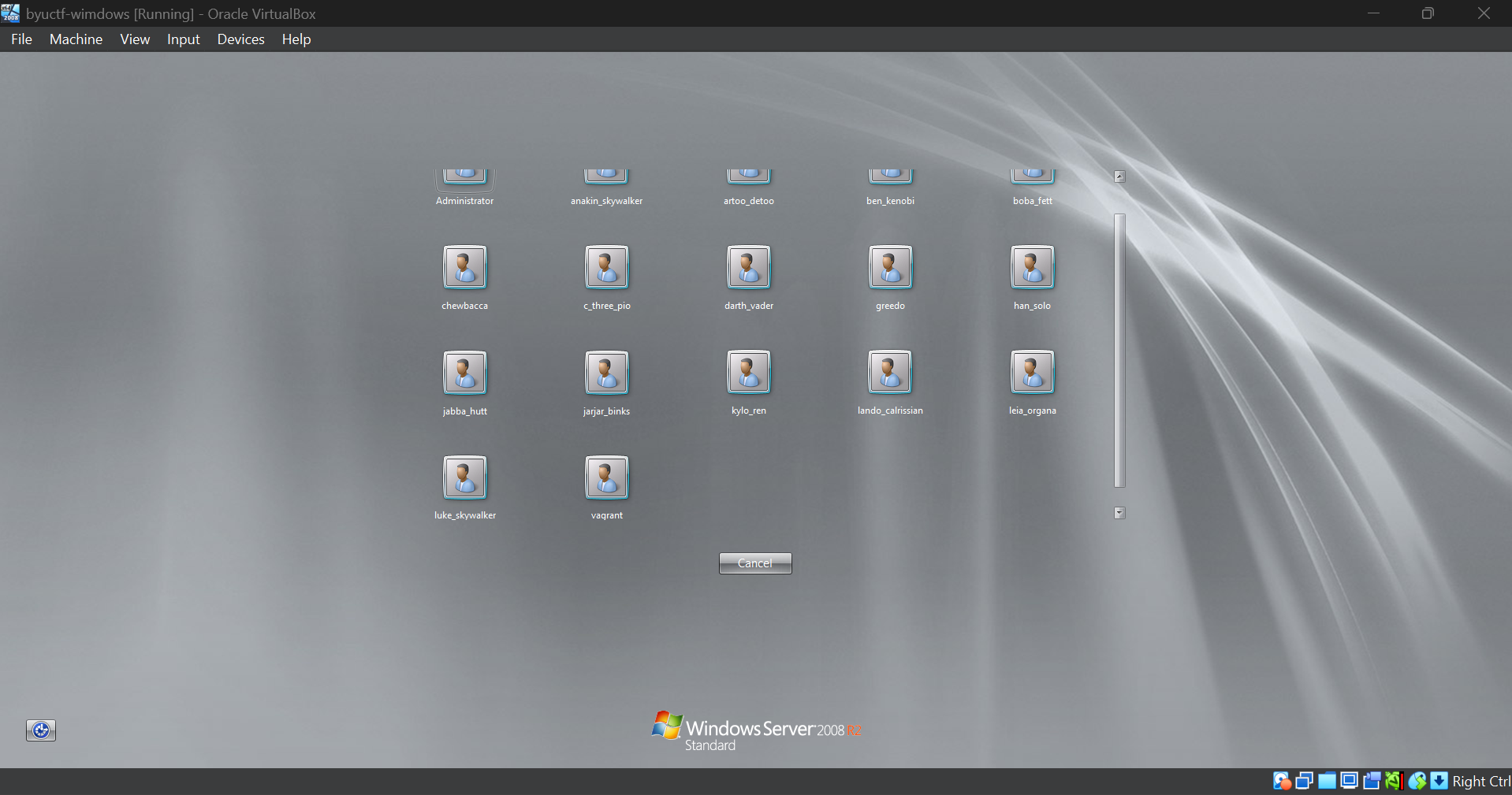 Initial VM View